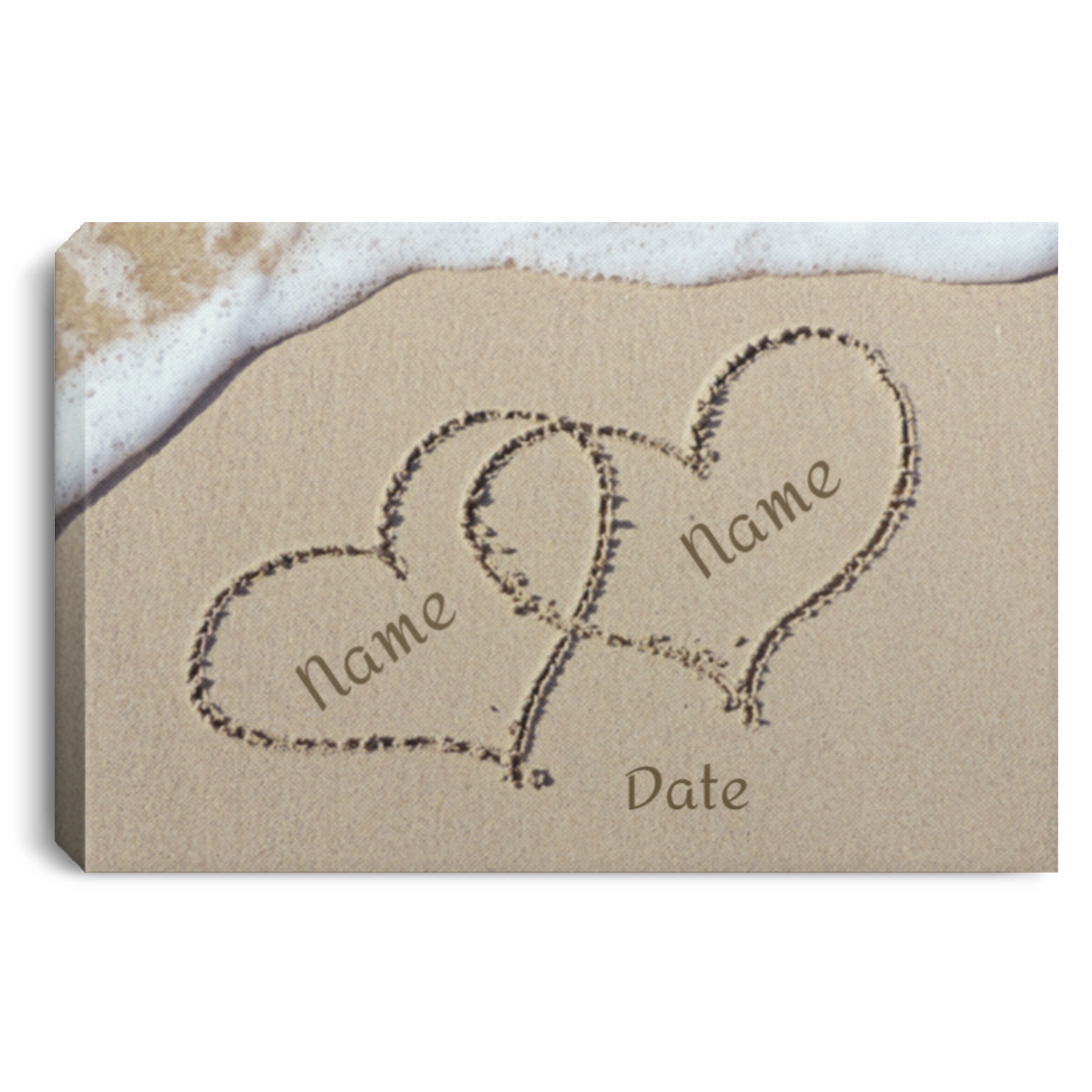 Wedding Canvas | Personalized Beach Canvas | Names & Date