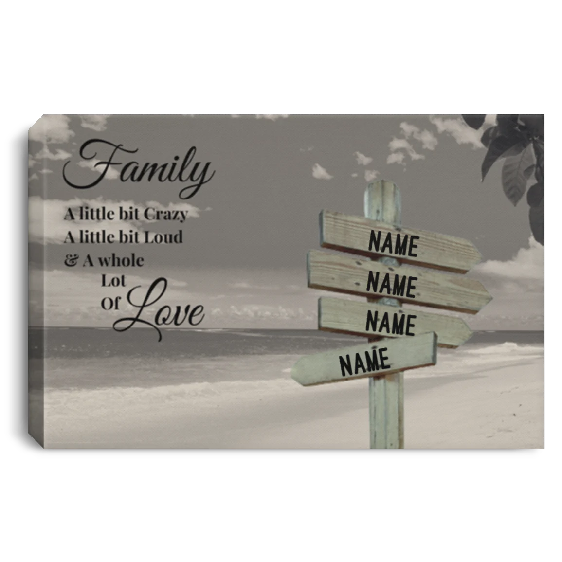 This is Us Family Canvas | Personalized Beach Canvas | 2-4 Names