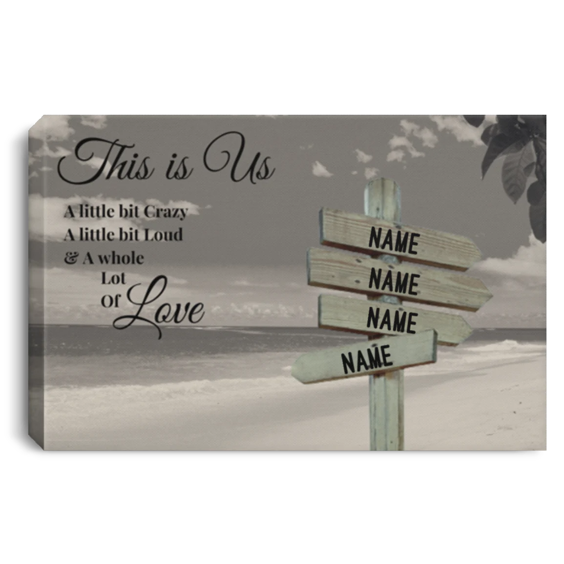 This is Us Family Canvas | Personalized Beach Canvas | 2-4 Names