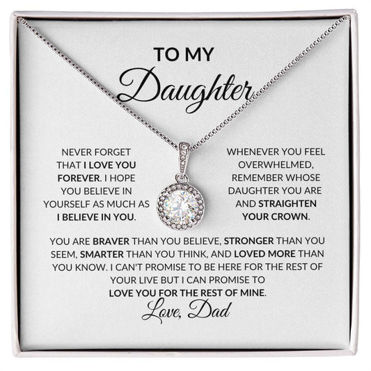 To Daughter from Dad | Daughter Eternal Hope Necklace