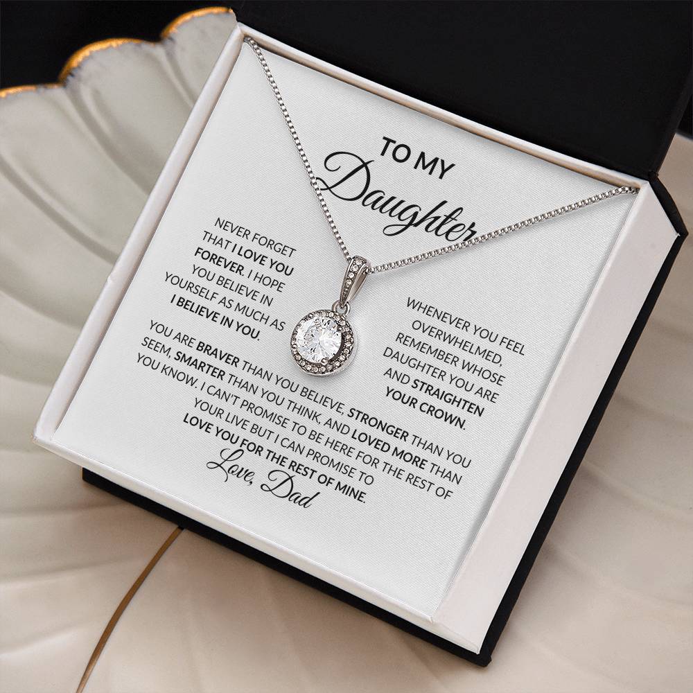 To Daughter from Dad | Daughter Eternal Hope Necklace