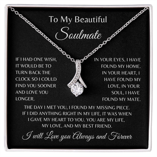 Beautiful Soulmate Necklace | Girlfriend Gift |