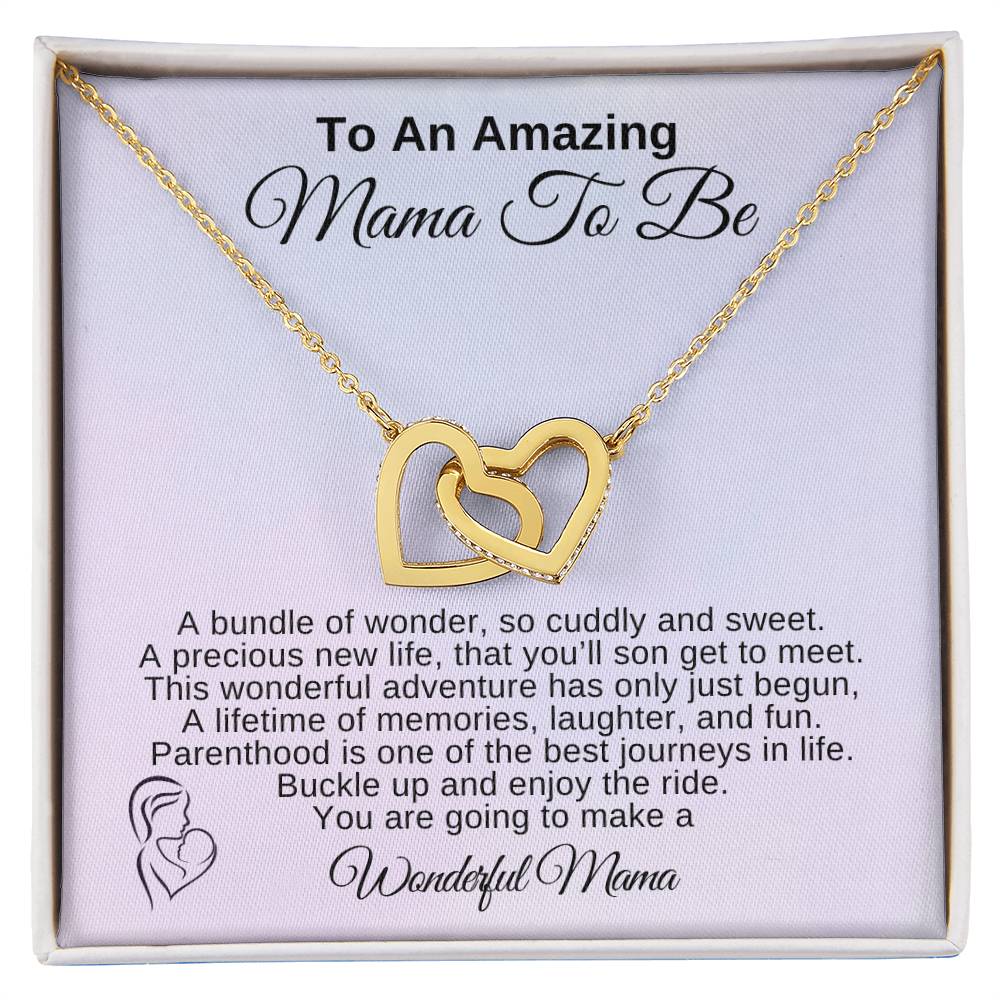 Interlocking Hearts-Mama | Mama To Be Necklace