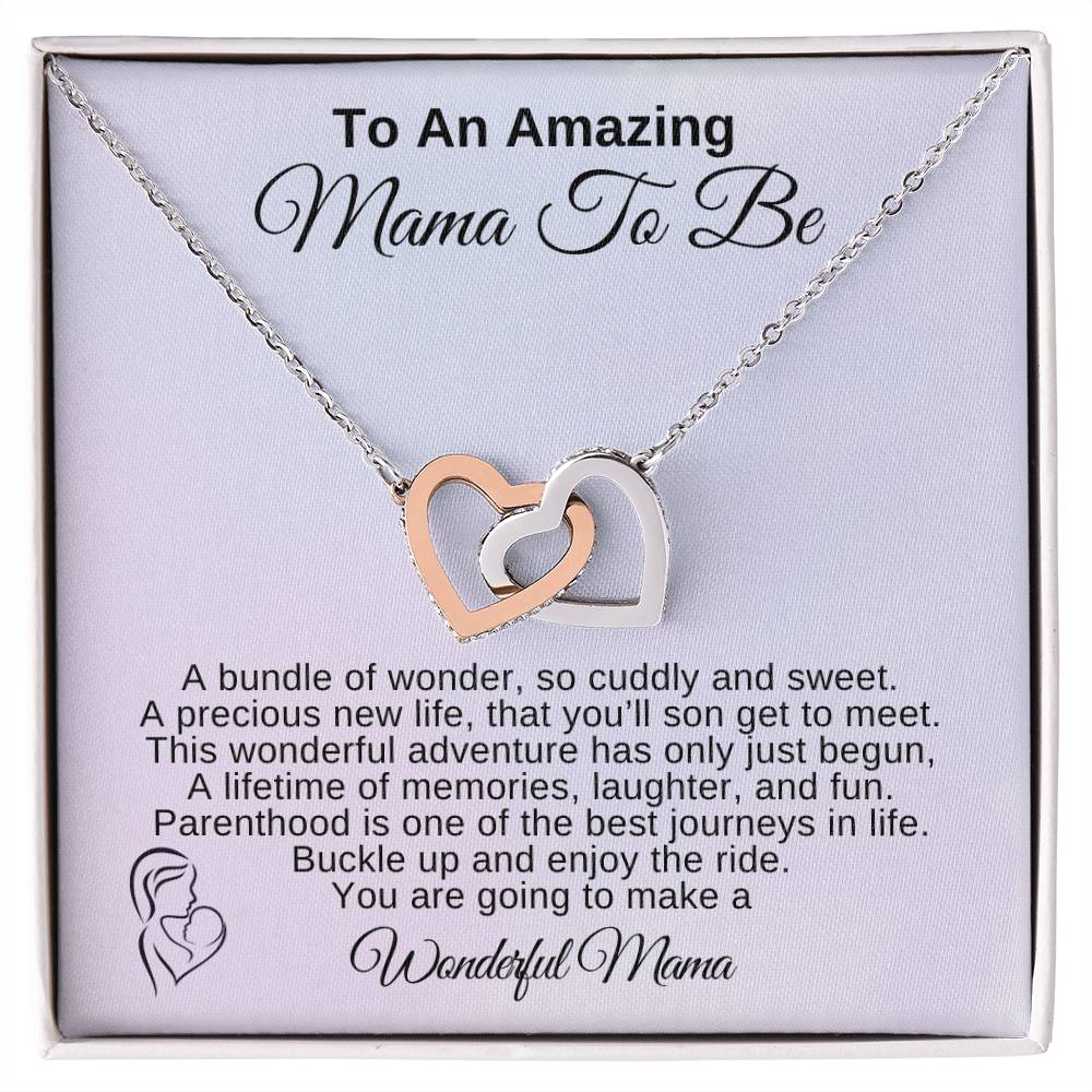 Interlocking Hearts-Mama | Mama To Be Necklace